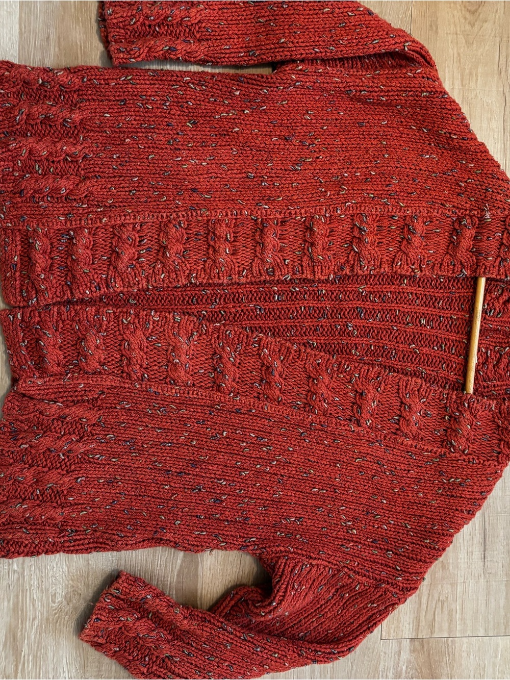 3 for $15😍 Chunky Open-Front Sweater Cardigan - orange - Picture 3 of 10